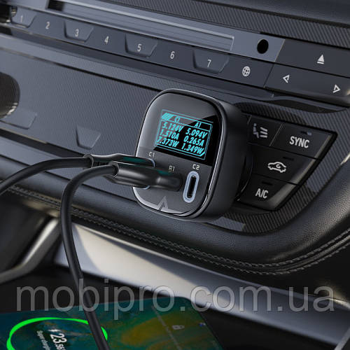 Автомобильное зарядное устройство AceFast B5 101W smart display. Мощная ...