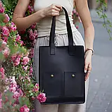 Стильна жіноча шкіряна сумка «Shopper» на плече, фото 5