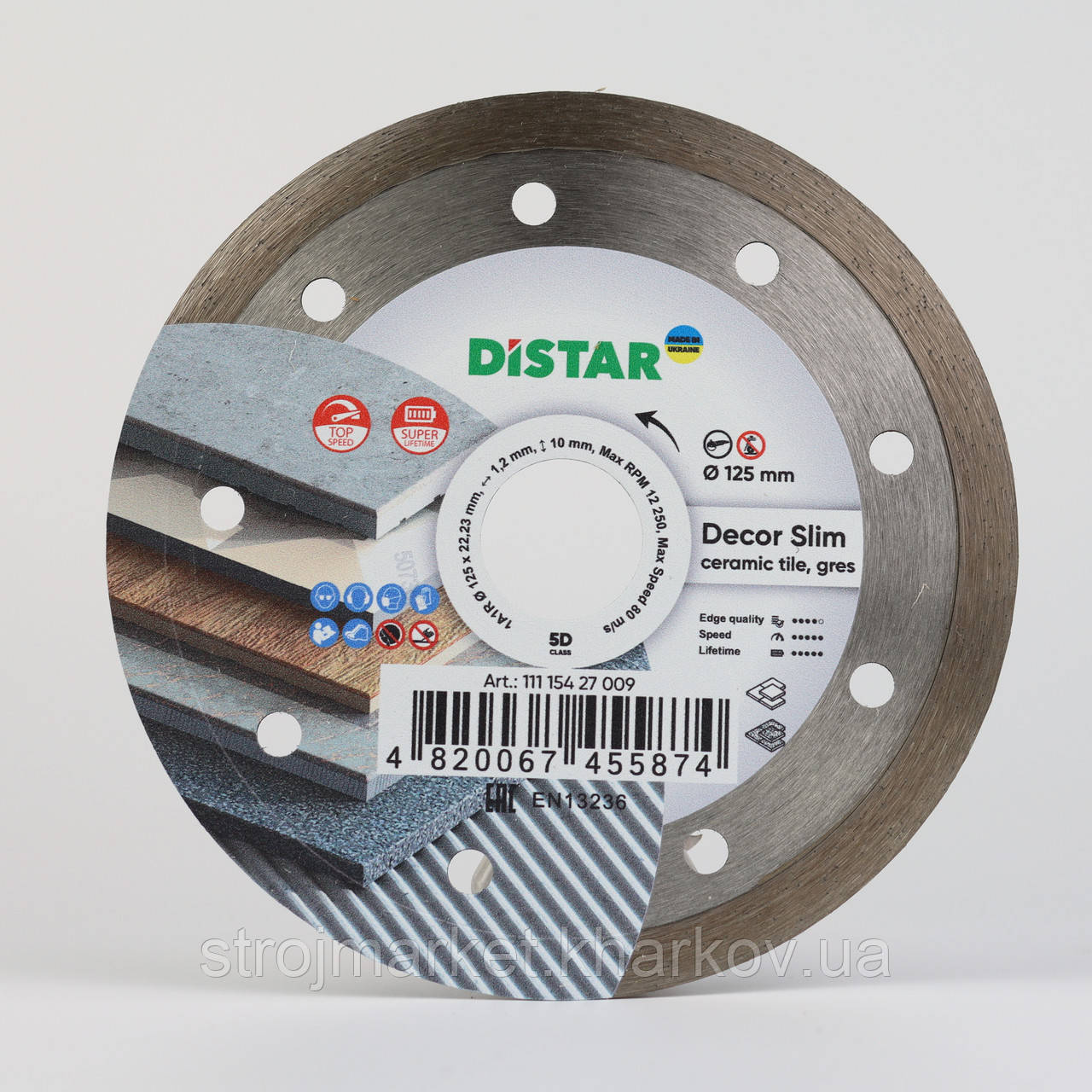 Алмазний диск Decor Slim 125x1,2мм TM Distar
