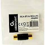 Кабельний перехідник Cablexpert RCA (A-RCAFF-01) Black, фото 2