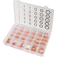 Шайби мідні різного розміру Ø= 4/8 30/36 мм 580 шт. Yato YT-068711 (Польща)