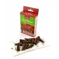 Red Rose Incense Cones (Червона троянда) (Tulasi) Конуси