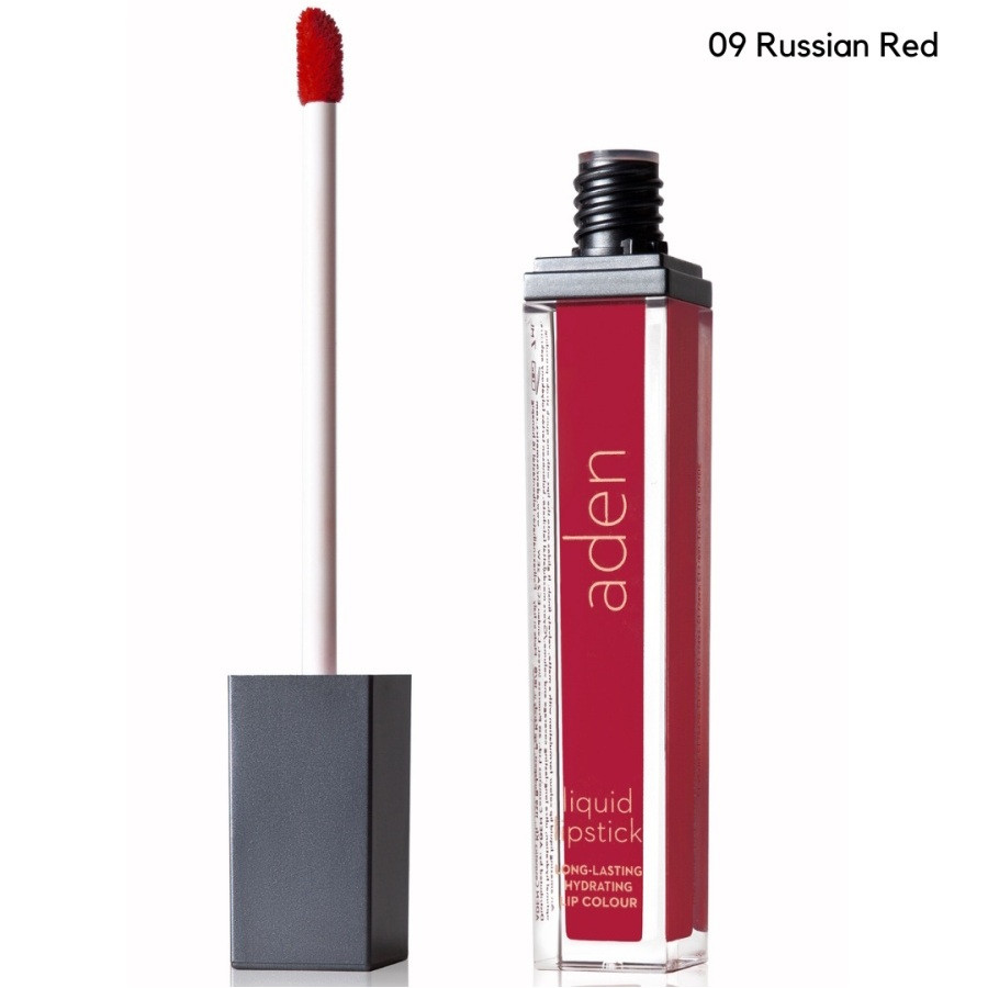 Aden Cosmetics 09 Russian Red Рідка стійка помада Liquid Lipstick