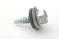 Саморіз покрівельний 4,8*19 DIN 7504K цинк білий по металу (пач 50шт)