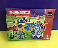 Магнітний конструктор дитячий MAGIC MAGNETIC 82 деталі з колесом огляду, 3D магніти