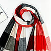 ШАРФ жіночий M&JJ СКАЙ Червоний/білий/чорний 75х180 см (1048), фото 2