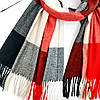 ШАРФ жіночий M&JJ СКАЙ Червоний/білий/чорний 75х180 см (1048), фото 3