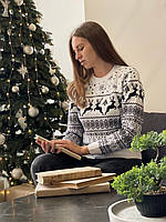 Женский свитер Турция вязанные женские свитера на Новый год 2024 белого цвета