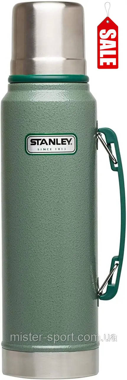 Термос STANLEY Classic Legendary 1 літр зелений легкі косметичні пошкодження, фото 1