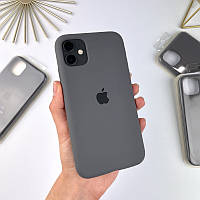 Чехол на Айфон 11 с закрытым низом | Case for iPhone 11 Dark grey (15)