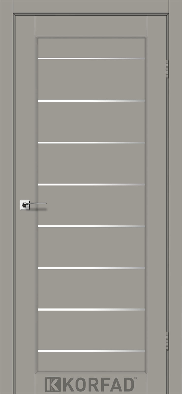 Двері міжкімнатні Корфад/ KORFAD PND-01 сірий Super PET, фото 1