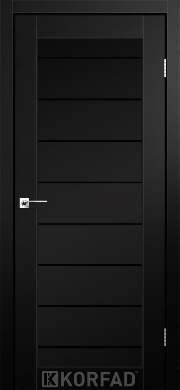 Двері міжкімнатні Корфад/ KORFAD PND-01 чорний Super PET BLK, фото 1