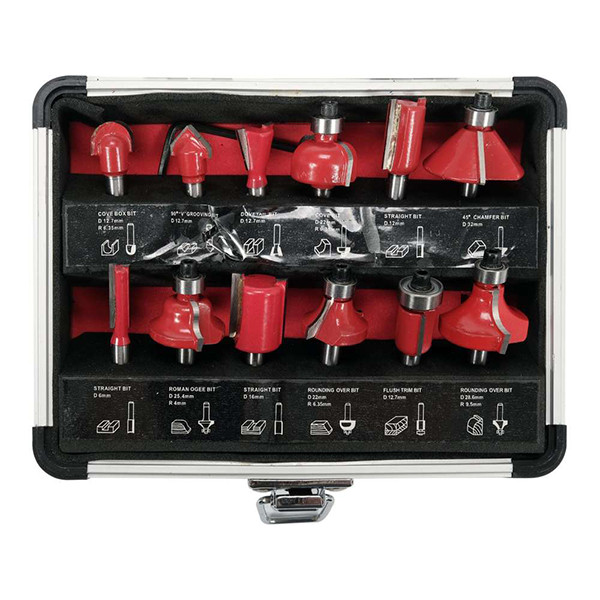 Фрези з шпинделем Ø 6 мм (Ø= 6-32 мм) 12 шт. Yato YT-68006 (Польща), фото 1