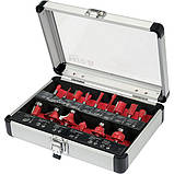 Фрези з шпинделем Ø 6 мм (Ø= 3-32 мм) 15 шт. Yato YT-68007 (Польща), фото 2