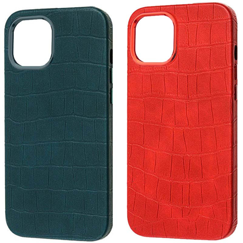 Шкіряний чохол Croco Leather для Apple iPhone 14 Plus (6.7"), фото 1