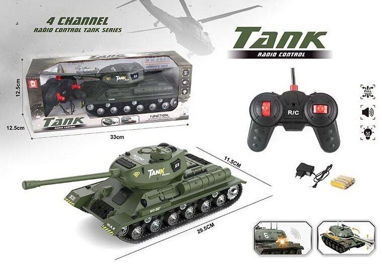 Танк на радіокеруванні (2 кольори, звук, акумулятор 4,8V, у коробці) AKX 529-5