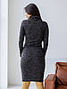 Ангорове жіноче плаття-гольф, чорне, фото 4