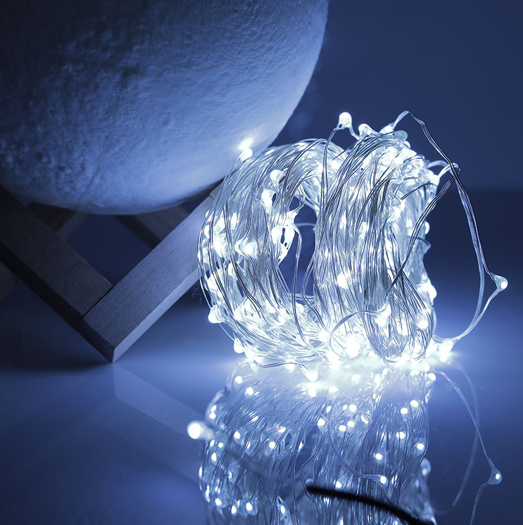 Гірлянда крапля роси 5 м 50Led на батарейках White, фото 1