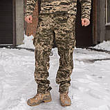 Тактичні зимові штани 4 кишені на флісі Grifon піксель, фото 4