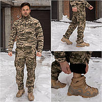 Тактичні зимові штани 4 кишені на флісі Grifon піксель