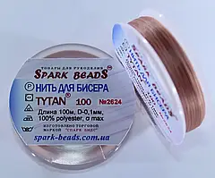 Нитка для бісеру TYTAN 100 №2624. Попелясто-рожевий 100 м