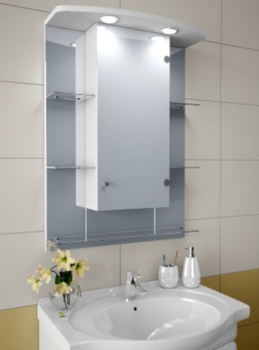 Шкаф зеркальный Garnitur.plus в ванную с LED подсветкой 10S (DP-V-2001