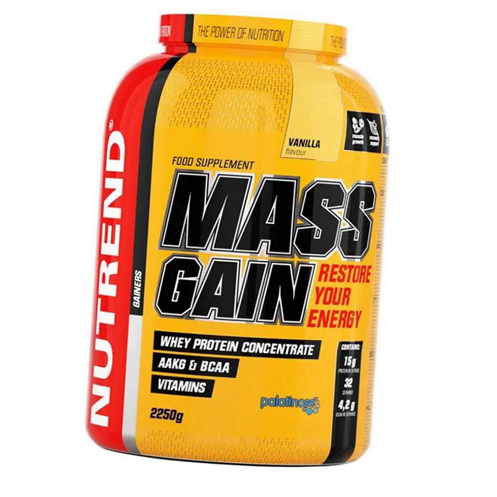 Високовуглеводний гейнер для набору маси Nutrend Mass Gain2,25 kg