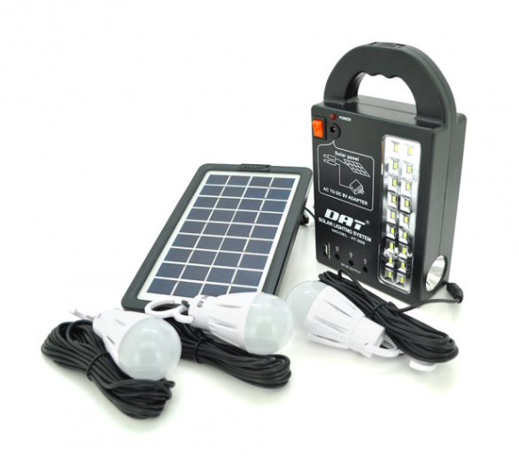 Переносний ліхтар на акумуляторі із сонячною панеллю LED АТ-999 power bank