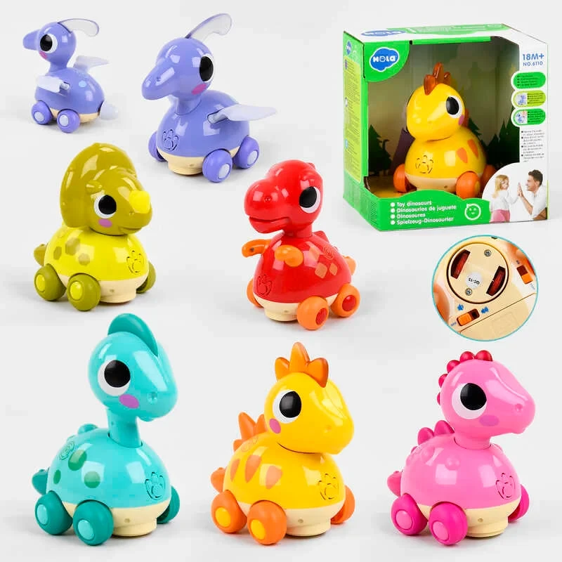 Каталка дитяча іграшка 6110 6 видів, "Hola" світло, звук, сенсорні кнопки, фото 1