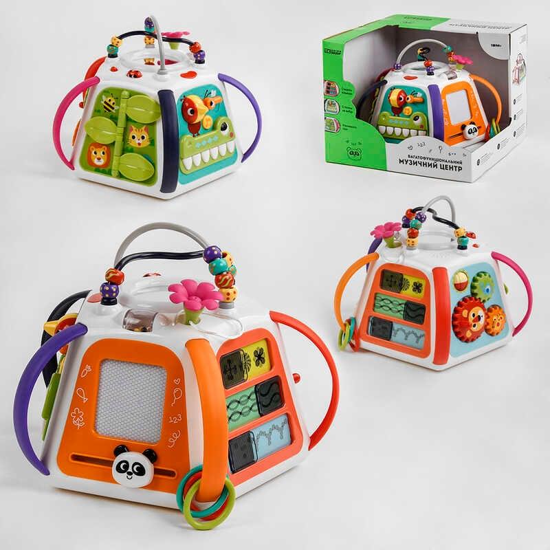 Куб логіка, мультибокс TK 3153, підсвітка, мелодії, звуки, пальчиковий лабіринт, логічна гра, магнітна, фото 1