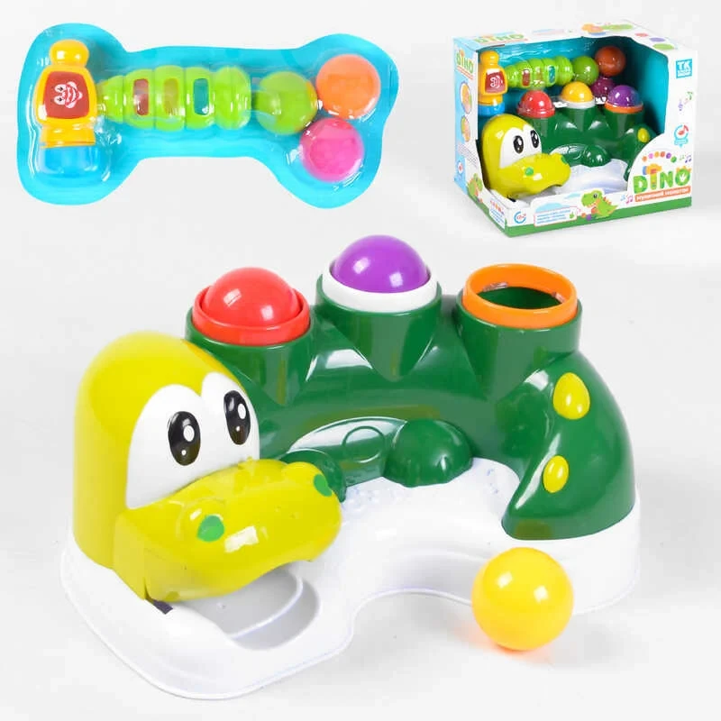 Музична гра стукалка 69411 "Динозавр", світлові та звукові ефекти молоточка, фото 1