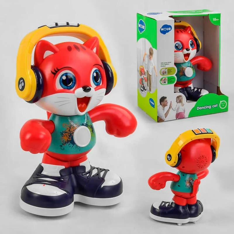 Музична гра E 721 "Hola" "Танцюючий котик", підсвітка, співає, танцює, запис голосу, фото 1