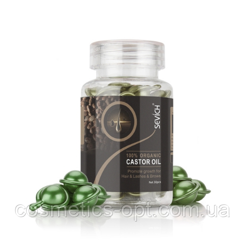 Капсули від випадіння волосся з касторовою олією Sevich Hair Castrool Oil, 30 капсул