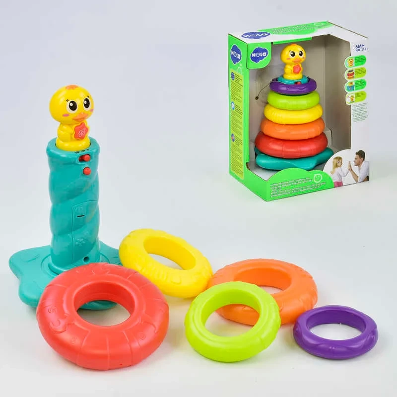 Піраміда дитяча іграшка 2101 "Hola" зі світловими та звуковими ефектами, фото 1