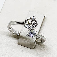 Кольцо серебряное с кубическим цирконием "Корона" 16,5 1,7 г