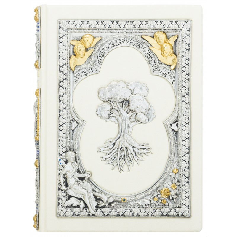 Родовід книга в шкіряній палітурці з художнім оформленням "Родовідна книга" українською мовою, фото 1