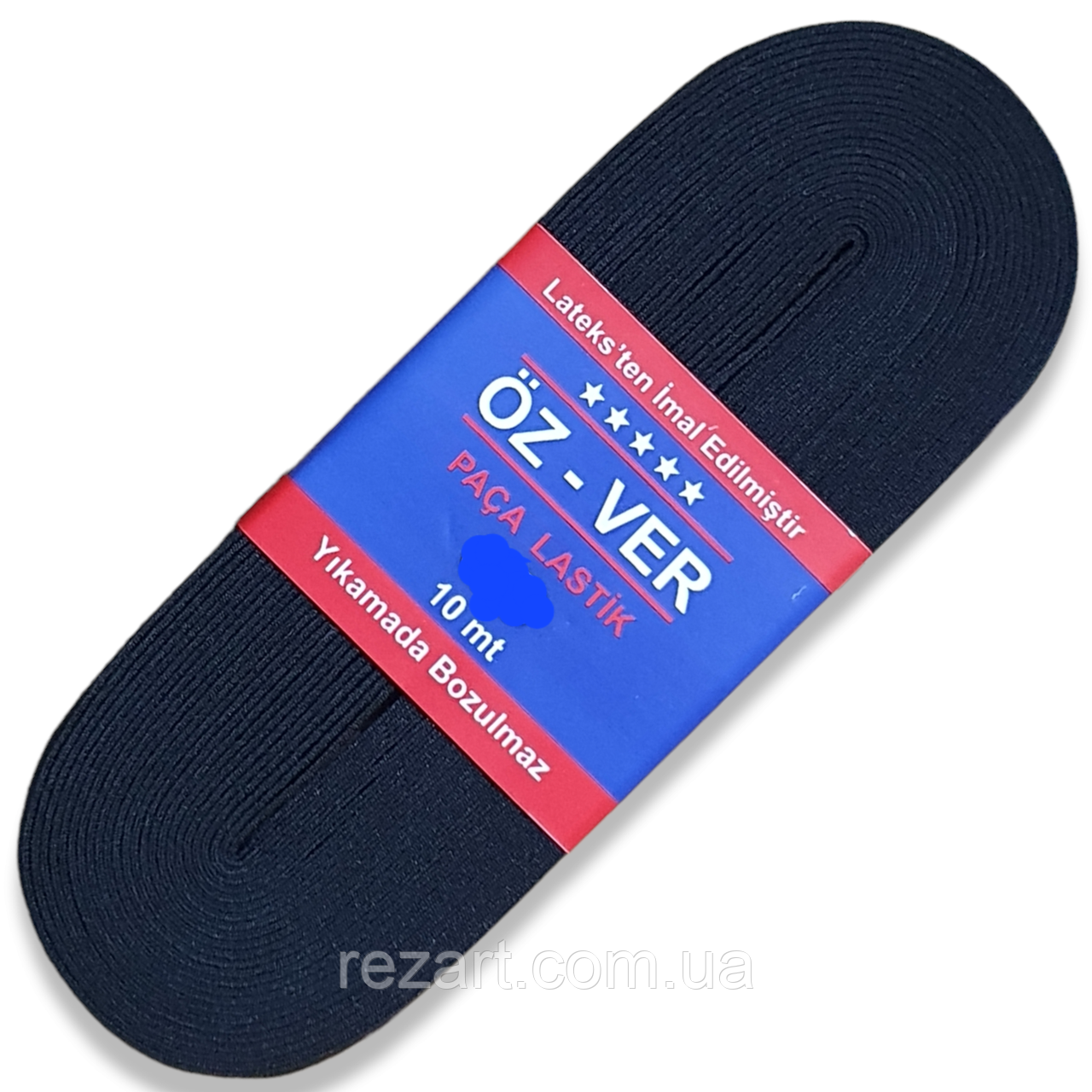 Гумка білизняна 10 см, 10 м "OZ-VER" виробник Туреччина. Колір чорний, фото 1