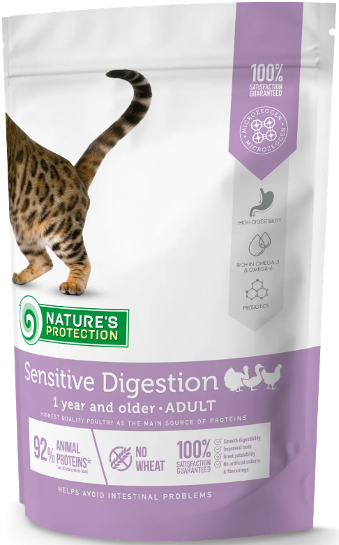Сухий корм для дорослих кішок із чутливим травленням Nature's Protection Sensitive Digestion 400 г