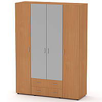 Шкаф для одежды с зеркалами Компанит Шкаф-7 бук z14-2024