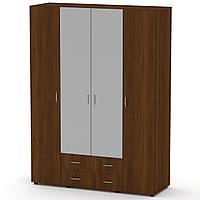 Шкаф для одежды с зеркалами Компанит Шкаф-7 орех экко z14-2024