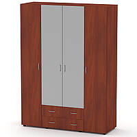 Шкаф для одежды с зеркалами Компанит Шкаф-7 яблоня z14-2024