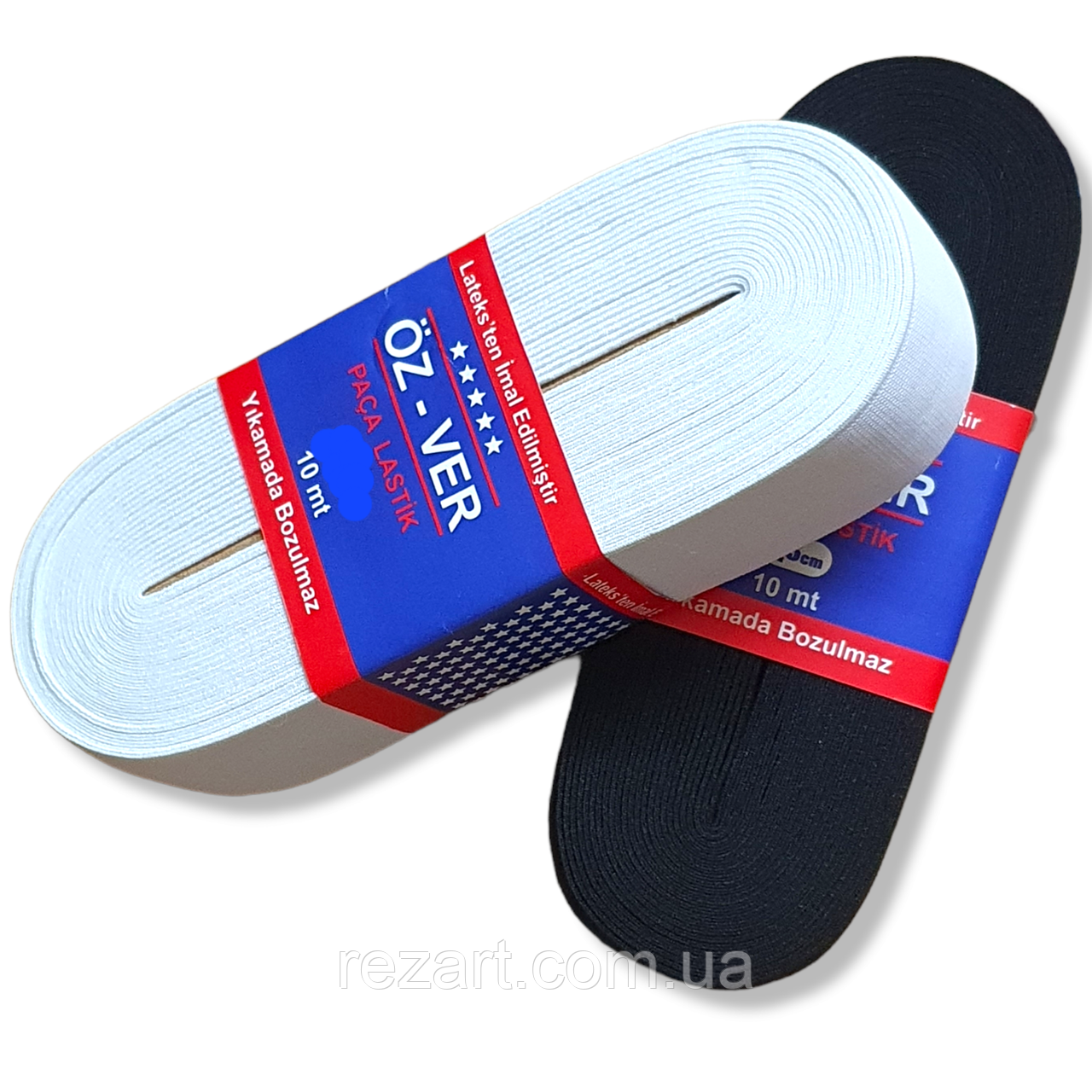 Гумка білизняна 4 см, 10 м "OZ-VER" виробник Туреччина. Колір білий