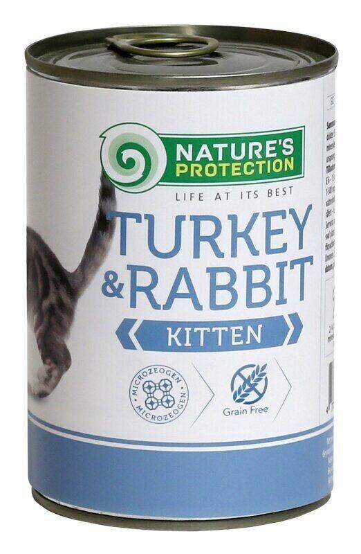 Вологий корм з індичиною й кролятиною для молодих кошенят Nature's Protection Kitten Turkey&Rabbit 400 г