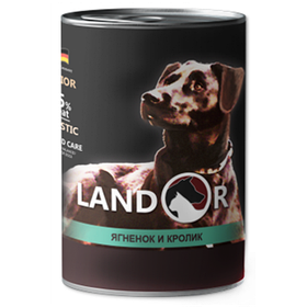 Landor SENIOR&ADULT LAMB&RABBIT Вологий корм для літніх собак ягня з кроликом 400 г.