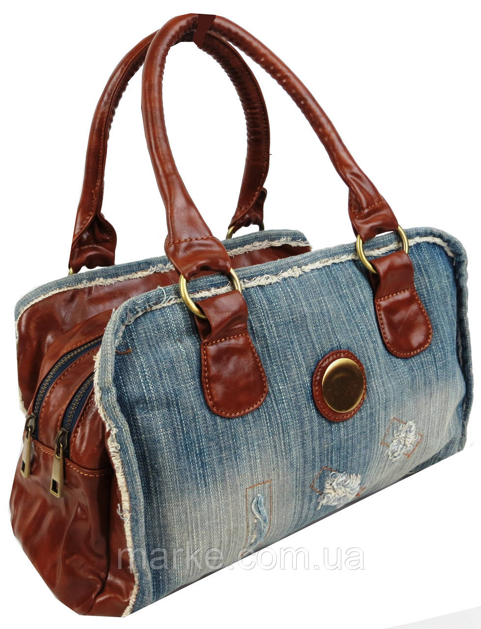 Невелика молодіжна джинсова сумка Fashion jeans bag синя