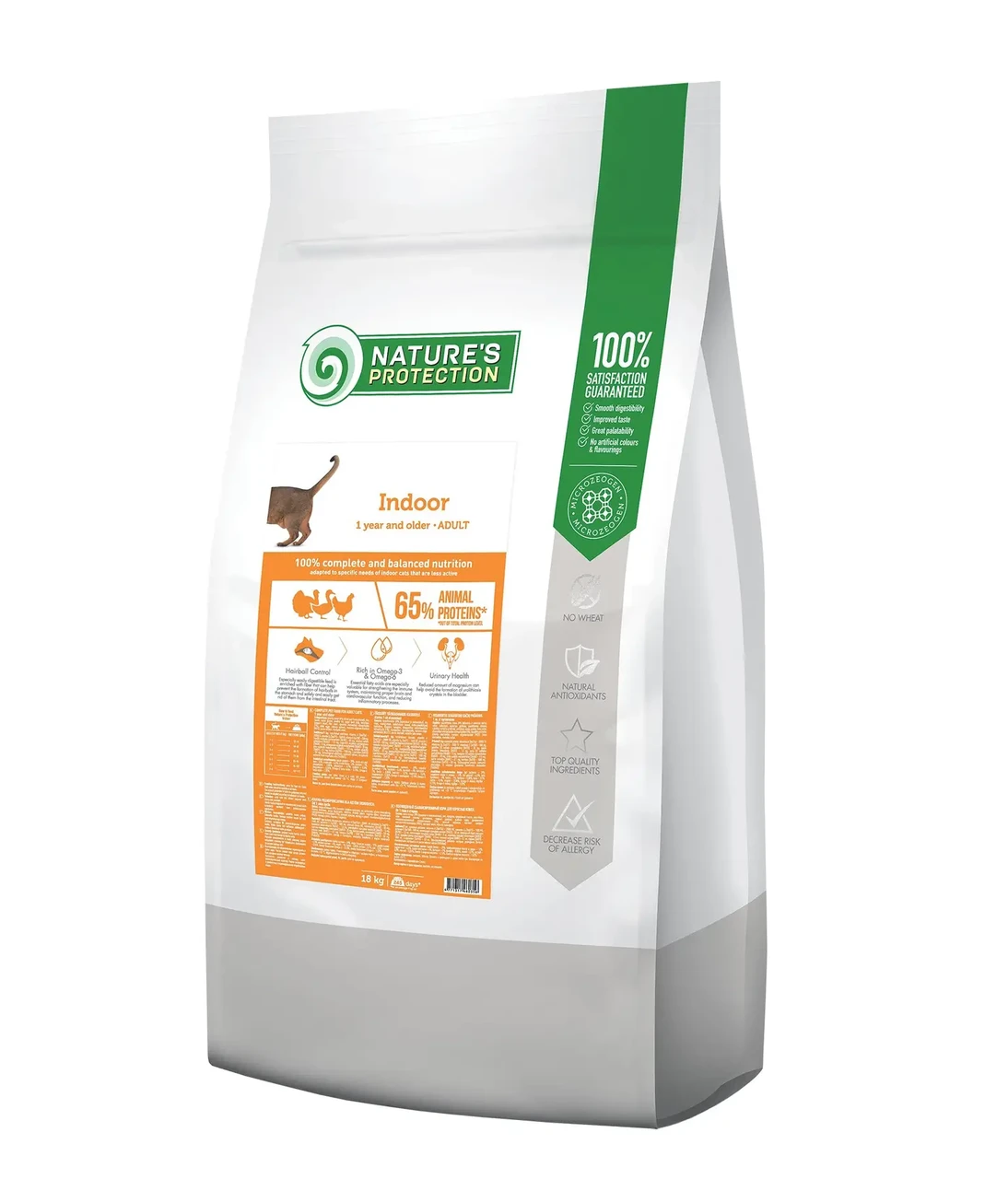 Сухий корм для дорослих котів мешкаючих у будинку Nature's Protection Indoor 18кг