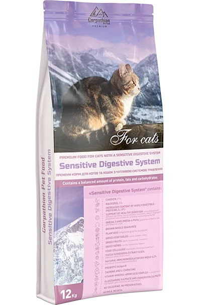 Carpathian Pet Food — Sensitive Digestive System (cat) Для котів із чутливою харчовою системою 12 кг