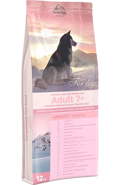 Сухий корм для собак похилого віку (від 7 років) Carpathian Pet Food — Dog Adult 7+ 12 кг