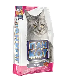 Пан Кот корм для котів мікс з вмістом риби, яловичини, курки 10 кг.