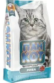 Пан Кот Рыба Сухой питательный корм для кошек с содержанием морской рыбы 10 кг